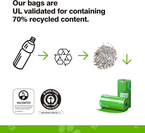 Typlastics Poop Bags for Dog Waste, 270 Count, with Dispenser, Unscented, 18 Pack of 15, Lime Green, 13 Inch x 9 Inch in Kuwait