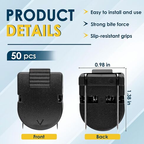50 Pcs Cubicle Clips for Fabric Panels – Strong Hold Office Partition Hooks for Notes, Photos – Workspace Organization Accessories in Saudi Arabia