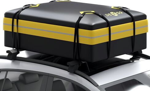 Car Rooftop Cargo Carrier Bag - 21 Cubic Feet Waterproof Soft Shell roof Cargo for Top of Vehicle with/Without Rack, Includes, Anti-Slip Mat, Storage Bag, Door Hooks in Saudi Arabia