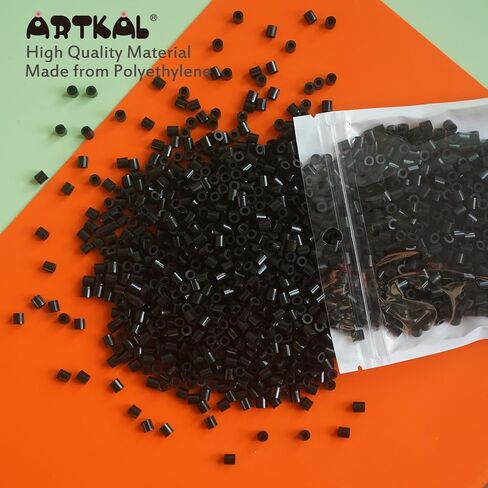 Black Fuse Beads 2000 Pieces Melty Beads 5mm Iron Beads Compatible Perler Beads Hama Beads in Saudi Arabia