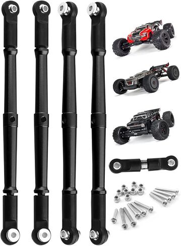 Aluminum Turnbuckles Upgrades Part for ARRMA 1/8 Kraton 6S BLX/Outcast/Talion, Alloy Hops Up Upgrades, Red in Kuwait