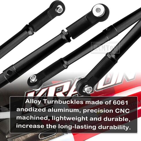 Aluminum Turnbuckles Upgrades Part for ARRMA 1/8 Kraton 6S BLX/Outcast/Talion, Alloy Hops Up Upgrades, Red in Kuwait
