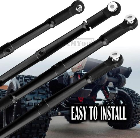 Aluminum Turnbuckles Upgrades Part for ARRMA 1/8 Kraton 6S BLX/Outcast/Talion, Alloy Hops Up Upgrades, Red in Kuwait