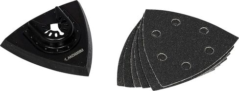 Arrow OSCTSV-1 Multipurpose Sanding Kit for Oscillating Tools for Wood and Metal, Universal, Fits Most Multitools, 10-Piece Set Includes Sanding Pad and 60-Grit, 120-Grit, and 240-Grit Sandpaper in Kuwait
