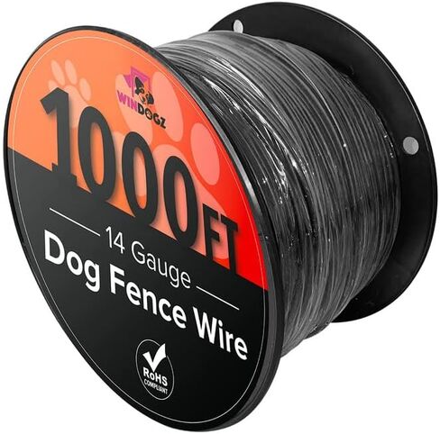 Dog Fence Wire for Electric Dog Fence System, 1000 ft, 14 Gauge Pro Grade Wire, Covers 1 Acre,Easy to Install, Compatible with reputable Underground Fence Brands, Thick and Durable in Kuwait