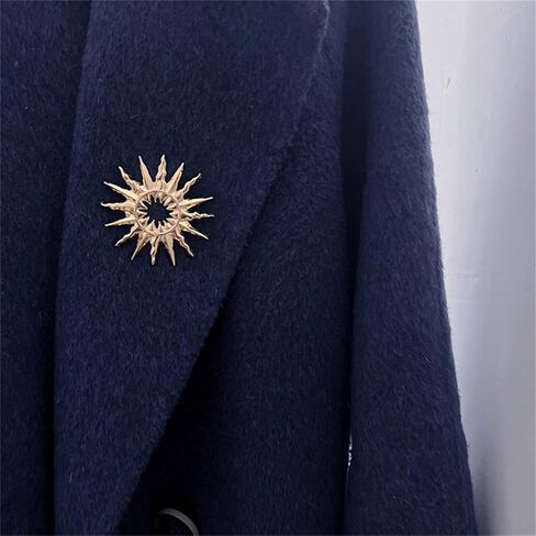 Gold Sun Brooch Pin for Women Men Dainty Tone Celestial Brooches Sunshine Sun Lapel Pin Charm Clothes Accessories Fashion Bag Hat Jacket Badges Birthday Holiday Jewelry Gift (Gold) in Saudi Arabia