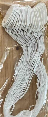 145PTAGS WHITE Burndy Style Flame Trardant 94-V0 ، 1 "× 1.75" × 0.060 "، مع سلك ثني مشمع ، مجموعة من 25 in Saudi Arabia