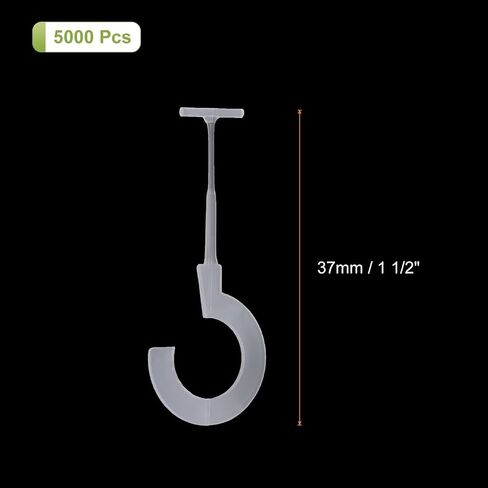 MECCANIXITY 5000 Pcs J Hook Fasteners, 1 1/2 Inch White Tagging Gun Refill Fasteners Standard Tagging Barb Fasteners Plastic for Clothing Hanging Fine Stitch Price Refills Tag Label in Saudi Arabia