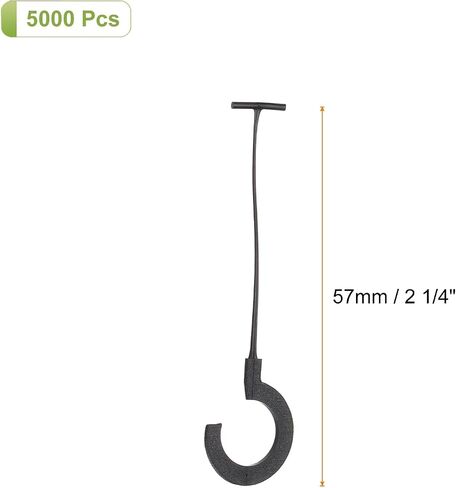 MECCANIXITY 5000 Pcs J Hook Fasteners, 1 1/2 Inch White Tagging Gun Refill Fasteners Standard Tagging Barb Fasteners Plastic for Clothing Hanging Fine Stitch Price Refills Tag Label in Saudi Arabia