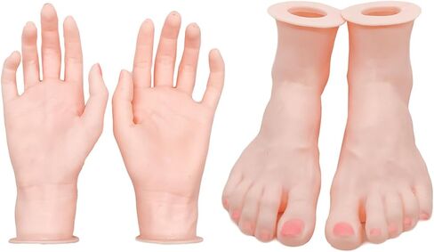 Versatile Silicone Hand and Foot Models Adjustable Silicone Hand Foot Shape Models for Beauty Artists Accessory Display in Saudi Arabia