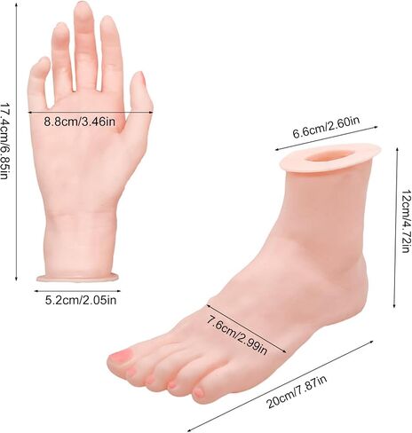 Versatile Silicone Hand and Foot Models Adjustable Silicone Hand Foot Shape Models for Beauty Artists Accessory Display in Saudi Arabia