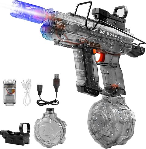 Electric Water Gun for Kids & Adults - 800ml Large Capacity, 40 FT Long Range, Automatic Water Suction, 40 Mins Continuous Shooting, Perfect for Outdoor Battles, Parties & Summer Fun in Kuwait