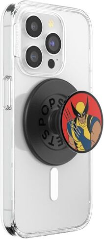 PopSockets Round Phone Grip Compatible with MagSafe, Adapter Ring Included, Phone Holder, Wireless Charging Compatible, Deadpool x Wolverine - DP & Wolv Comic Cover in Saudi Arabia