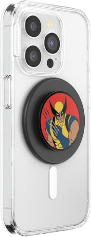 PopSockets Round Phone Grip Compatible with MagSafe, Adapter Ring Included, Phone Holder, Wireless Charging Compatible, Deadpool x Wolverine - DP & Wolv Comic Cover in Saudi Arabia