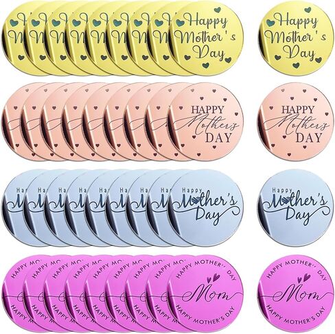 قبعات كب كيك في اليوم السعيد 40pcs أكريليك أمهات يوم كعكة أعلى من أكريليك كعكة القرم in Kuwait