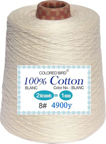 colored bird Size 8 Crochet Thread,Cotton Yarn 500g per Cone，Beige in Kuwait