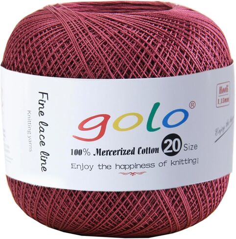 golo 3 Balls Crochet Thread Size 20 Embroidery Thread Crochet Yarn for Hand in Kuwait