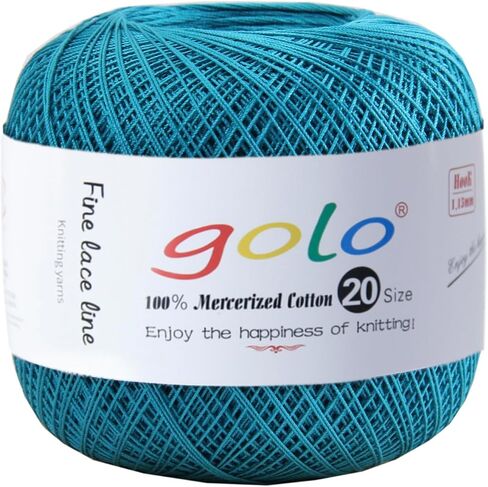 golo 3 Balls Crochet Thread Size 20 Embroidery Thread Crochet Yarn for Hand in Kuwait