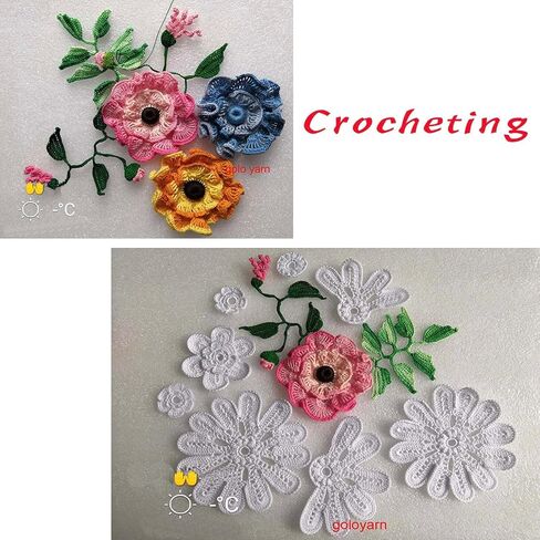 golo 3 Balls Crochet Thread Size 20 Embroidery Thread Crochet Yarn for Hand in Kuwait