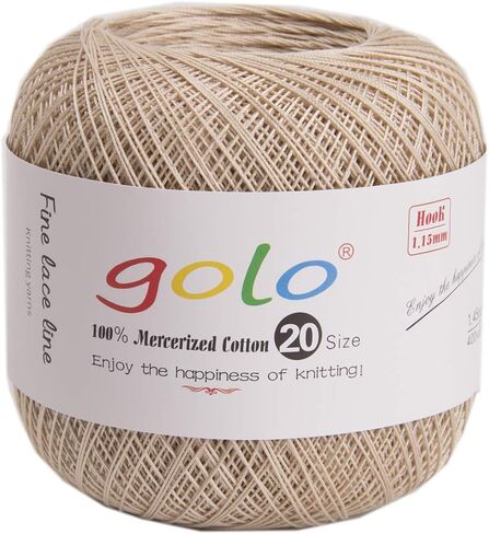 golo 3 Balls Crochet Thread Size 20 Embroidery Thread Crochet Yarn for Hand in Kuwait