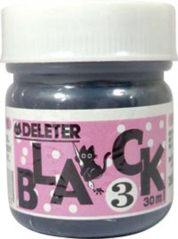 Deleter Manga Ink, Black 4, Versatile, Marker & Water Proof Extra Black Ink, Matte Black, 30ml/Bottle, 1 Bottle (341-0005),1-Pack in Kuwait