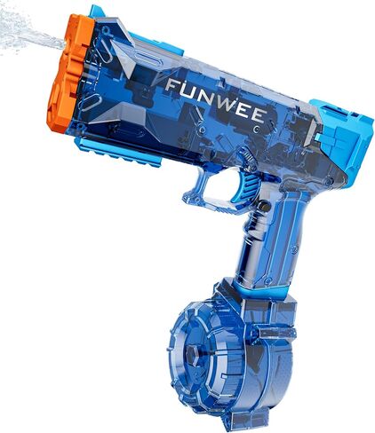 2 عبوة مدافع مياه كهربائية للأطفال ، مسدس مياه كهربائي مدعوم بركوب ، مسدس مائي ، 400+ انفجار ماء ، 28-32 قدمًا من Blaster Soaker ، لعبة مياه آلية في الهواء الطلق الصيفية ، in Kuwait