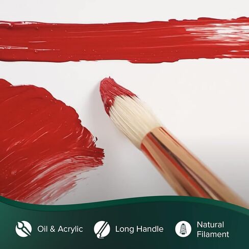 Silver Brush Limited 1000-8 Grand Prix Round Paintbrush for Oil Painting, Size 8, Long Handle in Saudi Arabia