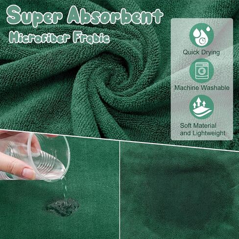 Microfibre Dog Bathrobe Towel Wrap Super Absorbent Dog Drying Coat Bath Robe for Puppy, Medium & Large Dogs, Fast Drying, Adjustable in Kuwait
