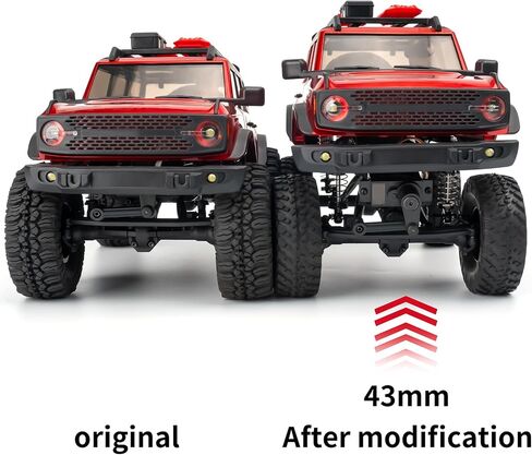 RCLIONS RC Car Shocks 43mm Oil Shock Absorber for AXIAL SCX24 1/24th RC Crawler Car Upgrade Parts in Kuwait
