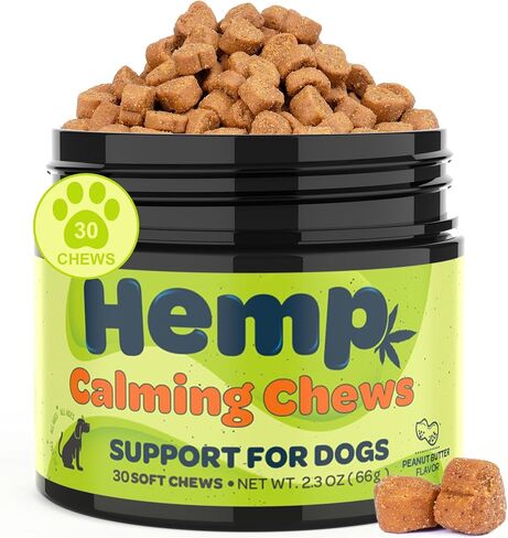 Zingly Hemp Calming Chews for Dogs Calming Treats Chews - Anxiety Relief Treats, Separation Anxiety Relief for Dogs Calming Treats Pet Calming Care Chews for Anti Anxiety Dogs, Bacon, 30 Counts in Kuwait