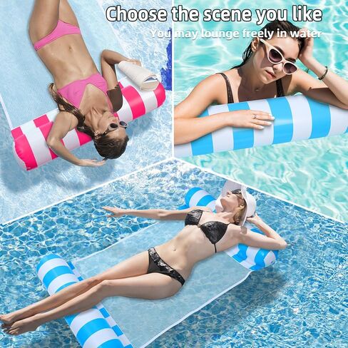 2/4-Pack, Cylindrical Striped Dual Tube Swimming Pool Float Adult Swimming Ring, Swimming Pool Float Adult, Swimming Pool Accessories, Made of PVC Material. Suitable for Playing On Beaches, Pools, in Saudi Arabia