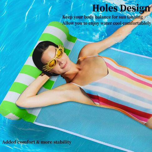2/4-Pack, Cylindrical Striped Dual Tube Swimming Pool Float Adult Swimming Ring, Swimming Pool Float Adult, Swimming Pool Accessories, Made of PVC Material. Suitable for Playing On Beaches, Pools, in Saudi Arabia