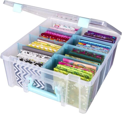 ArtBin Super Satchel Compartment Box - Stackable Durable Art Storage with 8 Removable Compartments, Smart Closure, and Portable Design for Craft Supplies, Threads, Ribbons, Paint Tubes in Saudi Arabia