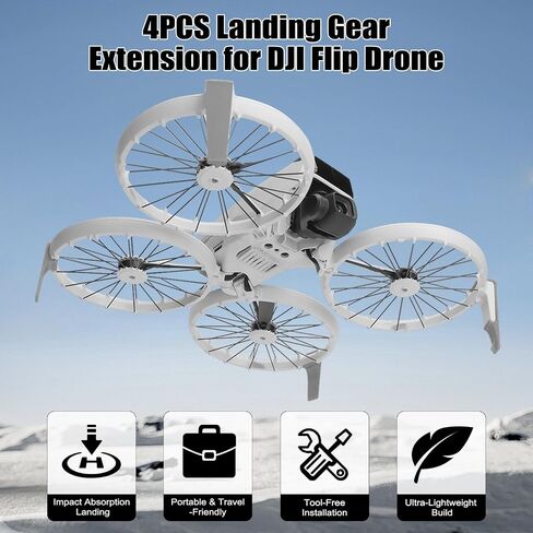 4PCS Landing Gear Extension for DJI Flip Drone Accessories Fly More Combo, Height Increasing Bracket, Anti-Scratch & Anti-Friction Legs Quick Release Kickstand for Drone Landing Protection in Saudi Arabia
