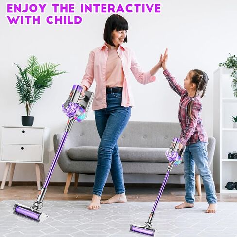 4-in-1 Kids Vacuum That Really Works, Toddler Pretend Play Cleaning Toy Set with Real Suction, Toys Working Cleaner Birthday Idea for 3 4 5 6 7+ Year Girl Boy (Purple) in Saudi Arabia