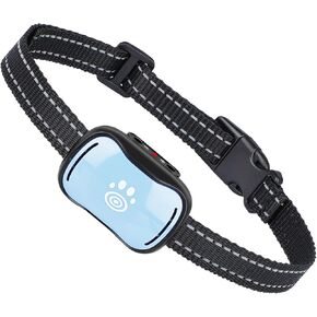 Small Dog Bark Collar, PcEoTllar Bark Collar for Small Dogs 5-15lbs No Shock Bark Collar for Small Medium Large Dogs with 7 Adjustable Sensitivity and Intensity Beep Vibration (Blue, 7-20 in)