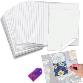 Diamond Painting Release Paper, Double-Sided Non-Stick Release Paper for Diamond Art 15x10cm Diamond Painting Cover Replacement for 5D Diamond Painting Accessories and Tools - 100 Pieces