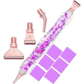 المديح الخامس Do Diamond Painting Art Drill Pen Kit with Steel Steel Rose Metal Tip Nibs Placers Tool Assories ، Pen Miamond Art Pen for 5D Diamond Bead Dot Galaxypurple
