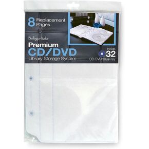 صفحة إدراج PAGE PAGE لـ DVD Binder - فن الغلاف المتجر ، الصور ، سجل القصاصات ، المستندات (لا تناسب سوى Bellagio -Italia Prolders) ، حزمة من 2 ، 16 ورقة