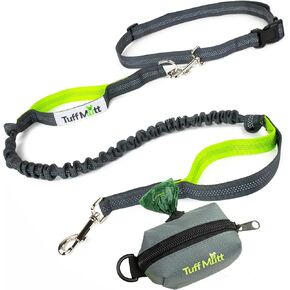 tuff mutt يركض مقود الكلب وحامل حقيبة أنبوب