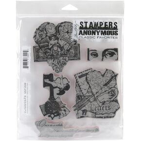 Tim Holtz Cling Rubber Stamp Set-Classics #8