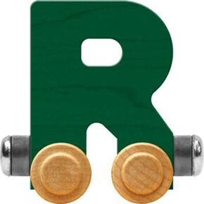 Maple Landmark Nametrains Car Bright Letter R - Made in USA (Green)