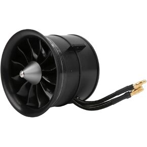 VGEBY 70mm Ducted Fan, EDF 70mm 12 Blades Ducted Fan with RC Brushless Motor 2200KV for EDF 6S RC Jet Airplane(CW) Modeling Accessories