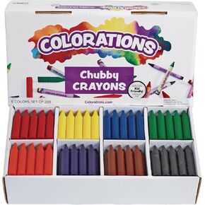 Colorations® أقلام تلوين سمينة غير سامة للأطفال الصغار، بيض قبضة النخيل، مجموعة من 8 ألوان، الشكل سهل للأطفال الصغار قبضة وإمساك ورسم، أقلام تلوين تنزلق بسهولة، أقلام تلوين غير سامة، أقلام تلوين للأطفال in Kuwait