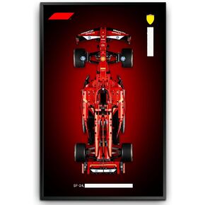 Display Wallboard for Lego 42207 Ferrari SF-24 F1,Adult Collectibles for Lego Car Wall Mount Building Blocks,Great for Lego Lovers (Only Display Wallboard)