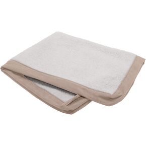 غطاء سرير الحيوانات الأليفة البديلة في Furhaven - Cassion Cushion Sherpa و Seede Doed Cog Cover Cover ، Clay ، Large