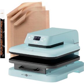 Htvront Auto Heat Press Machine لقمصان T - Heat Press 15x15 & Teflon Sheets for Heat Press - 3 Pack Non Notfer Ptfe Teflon Resulable 12 × 16