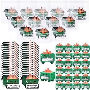 30 Set Emotional Support Resin Desk Dumpster Ornament Bulk Employee Appreciation Gifts for Coworker Dispatcher Social Worker Thank You Resin Fire Accessories Gifts with Cards (Classic)
