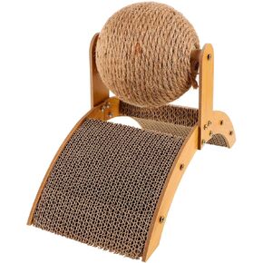 Cat Scratcher Ball Cat Scratfer Toy Board Scratch Board Sisal Rope Ball لألعاب الحيوانات الأليفة التفاعلية القطنية الداخلية