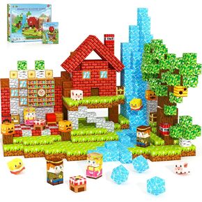 Magnetic Blocks Kids Games Building Toys for 3 4 5 6 7 8 9 10 11 12 Year Old Boys Girls, Magnetic Tiles Cubes STEM Sensory Toys for Toddler Travel Party Christmas Birthday Gifts